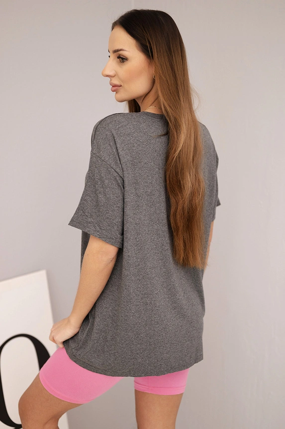 37331_2 Moteriška su laisva palaidine ir prigludusiais šortais - Image 3