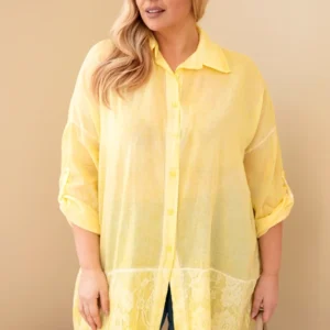 Moteriška Plus Size medvilninė marškinėliai su nėriniu apdaila