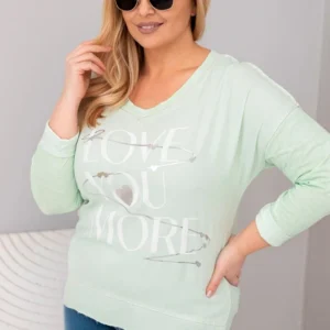 Moteriška Plus Size marškinėliai su užrašu Love You More