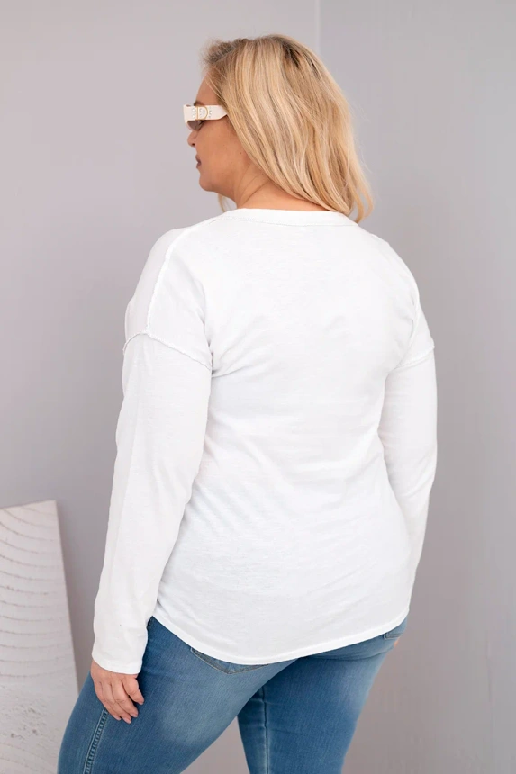 37744_2 Moteriška Plus Size bluzonė su užrašu Love You More - Image 4