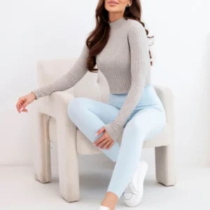 Moteriškos legginsai su aukštu liemeniu ir elastingu juosmeniu