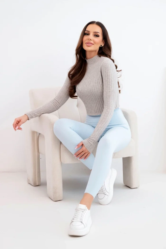 37866_1 Moteriškos legginsai su aukštu liemeniu ir elastingu juosmeniu