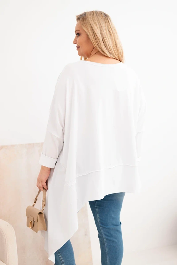 37874_2 Moteriška Plus Size tunika iš medvilnės su asimetrine apačia - Image 3