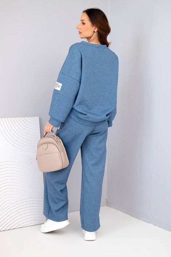 37896_2 Moteriška sviestukas džemperis + kelnės melanzas - Image 3