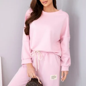 Moteriškas sviestukas šviesiai bluza + kelnės