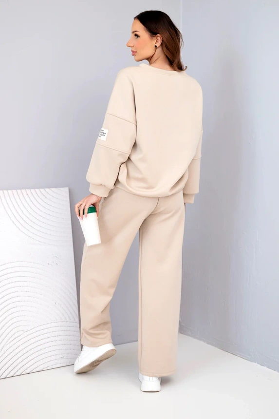 37901_4 Moteriškas sviestukas džemperis + kelnės bežinė - Image 4