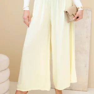 Moteriškos viskozės kelnės su elastinga juosta