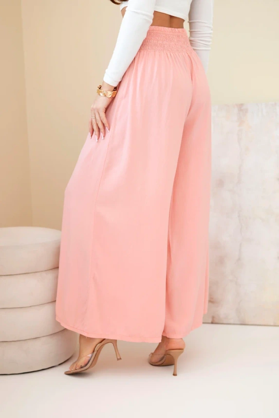 37952_2 Moteriškos kelnės iš viskozės su elastingu juosmeniu abrikosų - Image 3