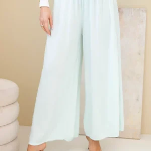 Moteriškos viskozės kelnės su elastingu juosmeniu