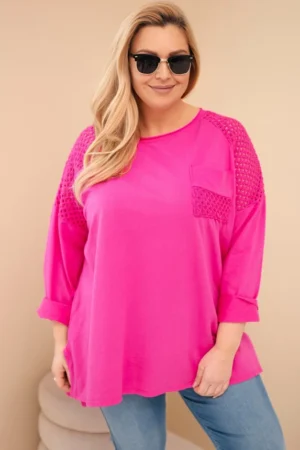 Moteriška Plus Size medvilninė palaidinė su spauda