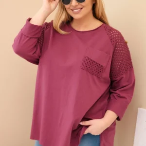 Moteriška Plus Size medvilninė palaidinė su spauda