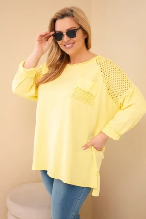Moteriška Plus Size medvilninė palaidinė su spauda