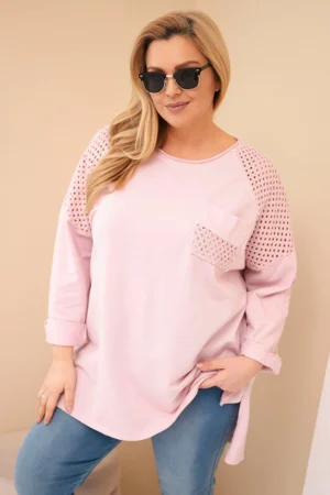 Moteriška Plus Size medvilninė maikė su spauda tamsiai