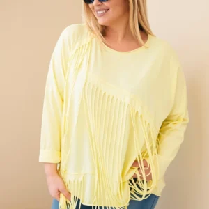 Moteriška medvilninė bluzonė Plus Size su kutais