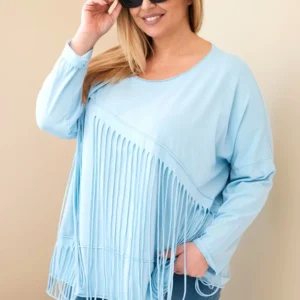 Moteriška medvilninė bluzonė Plus Size su kutais