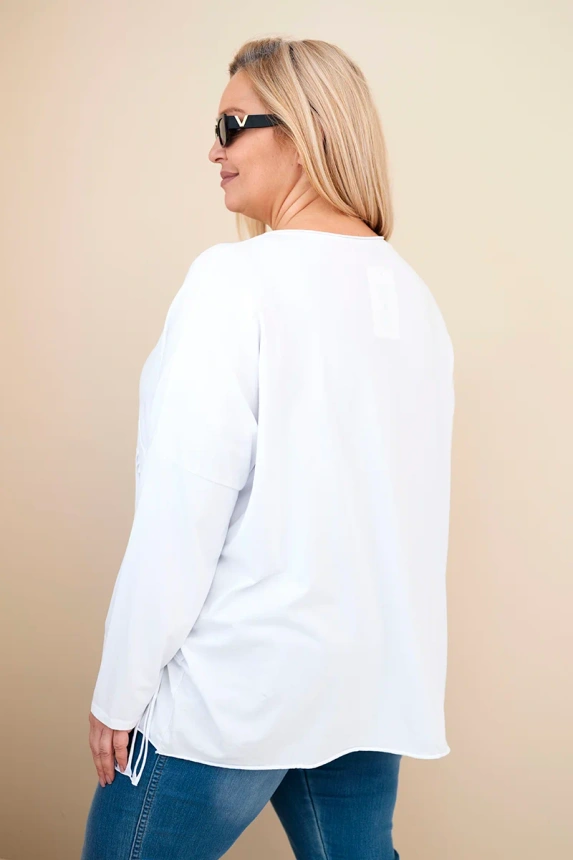 38065_2 Moteriška medvilninė bliuska Plus Size su kutais - Image 4