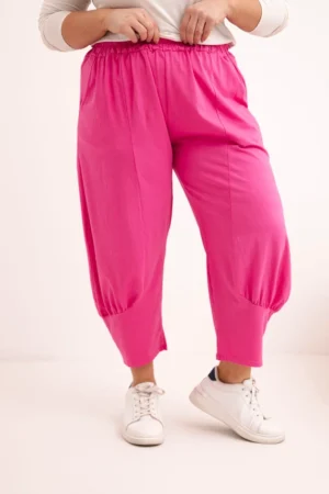 Moteriškos Plus Size kelnės su žemu liemeniu ir gumyte juosmens