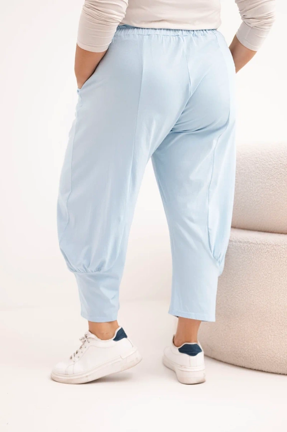 38131_2 Moteriškos Plus Size kelnės su žemu žingsniu ir gumyte juosmenyje - Image 3