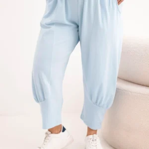 Moteriškos Plus Size kelnės su žemu žingsniu ir gumyte juosmenyje