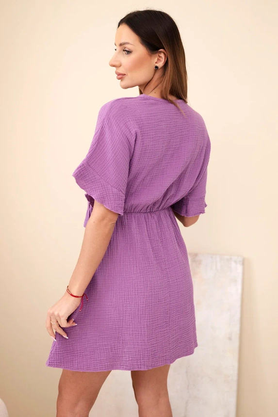 38137_2 Muslino suknelė su juosmeniu - Image 3