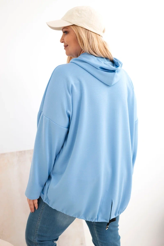 38156_2 Moteriška Plus Size džemperis su gaubtu ir spauda - Image 4