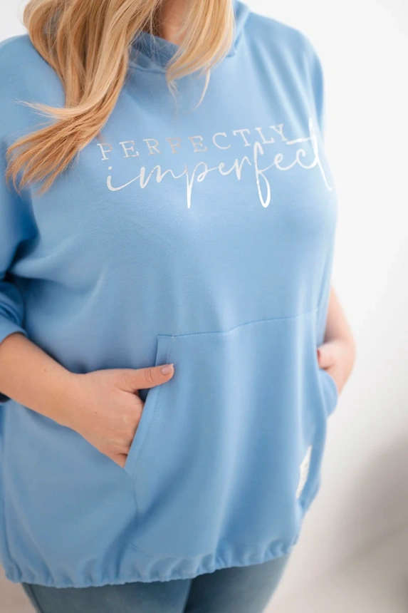 38156_4 Moteriška Plus Size džemperis su gaubtu ir spauda - Image 2