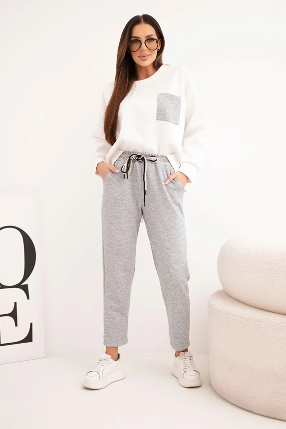 38173_1 Moteriška rinktinė su kontrastinga kišenė šviesiai - Image 2