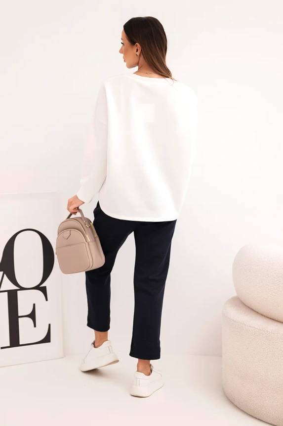 38177_2 Moteriškas su kontrastine kišenėle sviestinis - Image 3