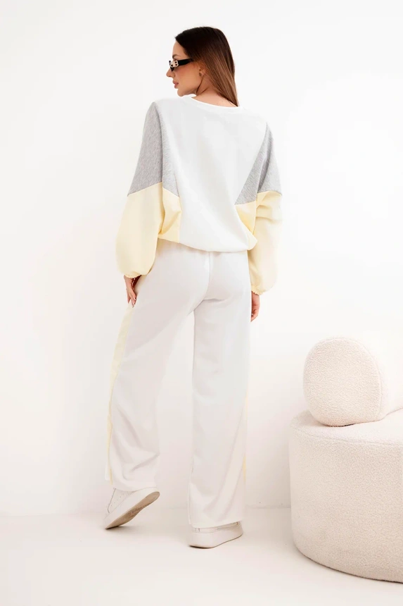 38199_2 Moteriškas su laisva palaidine ir plačiomis kelnėmis - Image 3