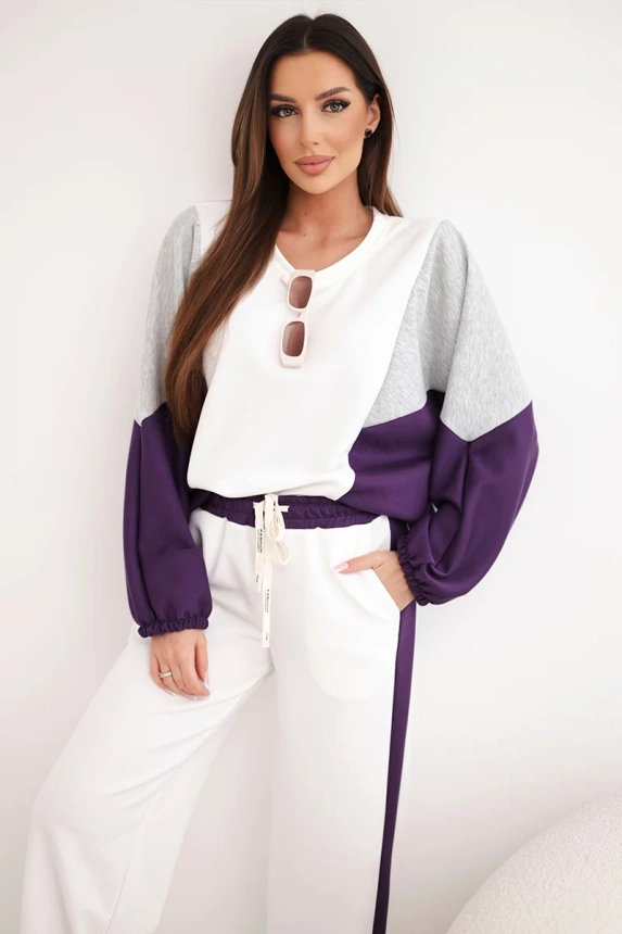 38205_3 Moteriškas su laisvu džemperiu ir plačiomis kelnėmis tamsiai