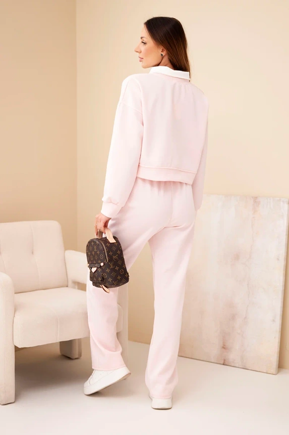 38250_2 Moteriškas , sviestukas, džemperis su apykakle ir tiesios kelnės - Image 4