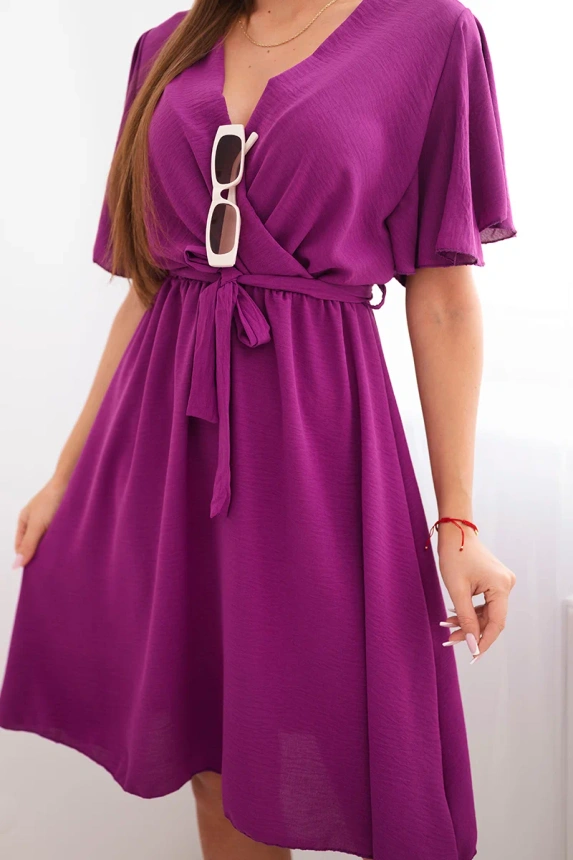 38270_4 Suknelė su perverčiamu dekolt'u tamsiai - Image 4