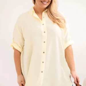 Moteriška Plus Size viskozės marškiniai su ilgesne nugara