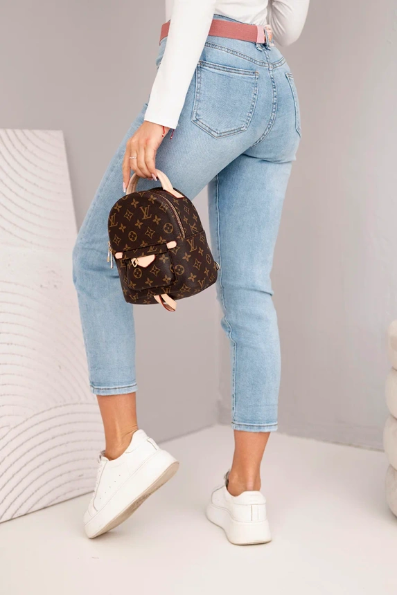 38293_2 Moteriškos kelnės su aukštu liemeniu ir diržu - Image 4