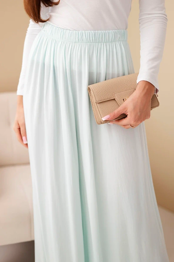 38295_3 Moteriškos pločios viskozės kelnės su gumyte juosmenyje - Image 4