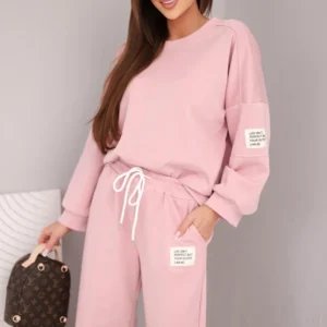 Moteriškas sviestukas džemperis + kelnės tamsus