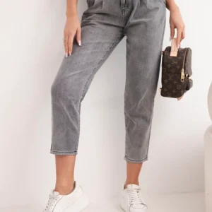 Moteriškos paperbag kelnės su dvigubu užtrauktuku M.sara