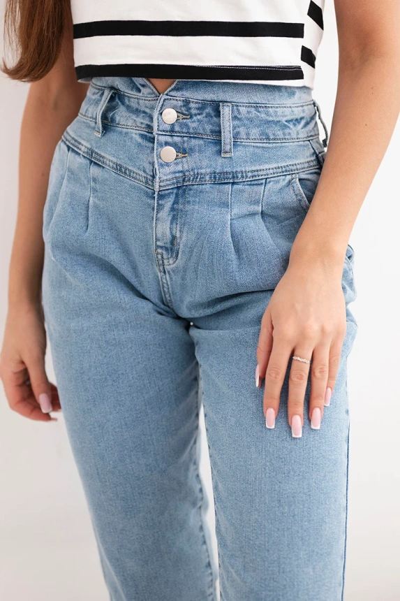 38373_3 Moteriškos paperbag kelnės su dvigubu užsegimu M.sara - Image 4