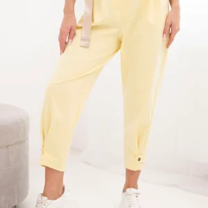 Vasaros Punto kelnės su užsegimu ant blauzdų