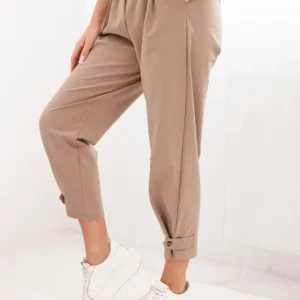 Vasaros Punto kelnes su užtrauktuku ant kojų