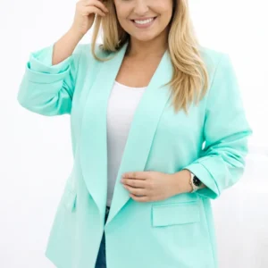 Moteriškas švarkas Plus Size elegantiškas šviesiai