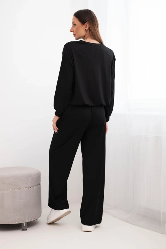 38428_2 Moteriškas , vizkozė, palaidinė su pakabuku ir plačios kelnės - Image 3