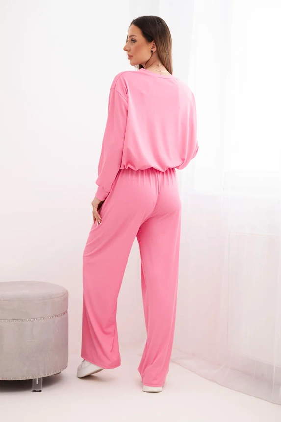 38430_2 Moteriškas , vizkozė, palaidinė su pakabuku ir plačios kelnės šviesiai - Image 3