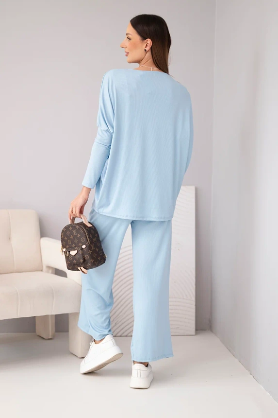 38507_2 Moteriškas iš viskozės su laisvu bliuzonu ir kelnėmis - Image 3