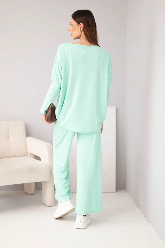 38513_2 Moteriškas iš viskozės su laisvu marškinėliu ir kelnėmis - Image 3