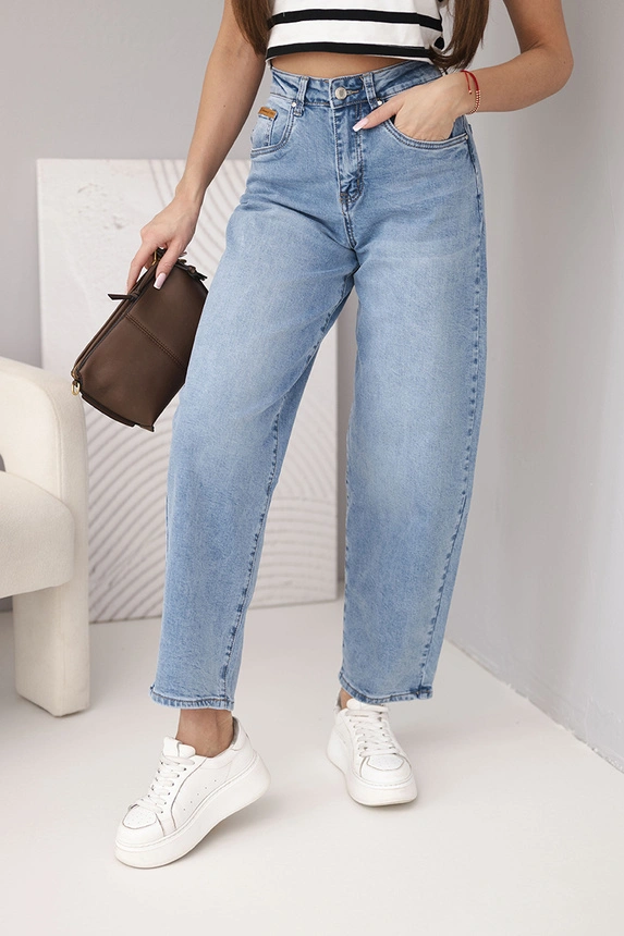 38613_1 Moteriškos kelnės su aukštu liemeniu ir plačiomis kojomis skater