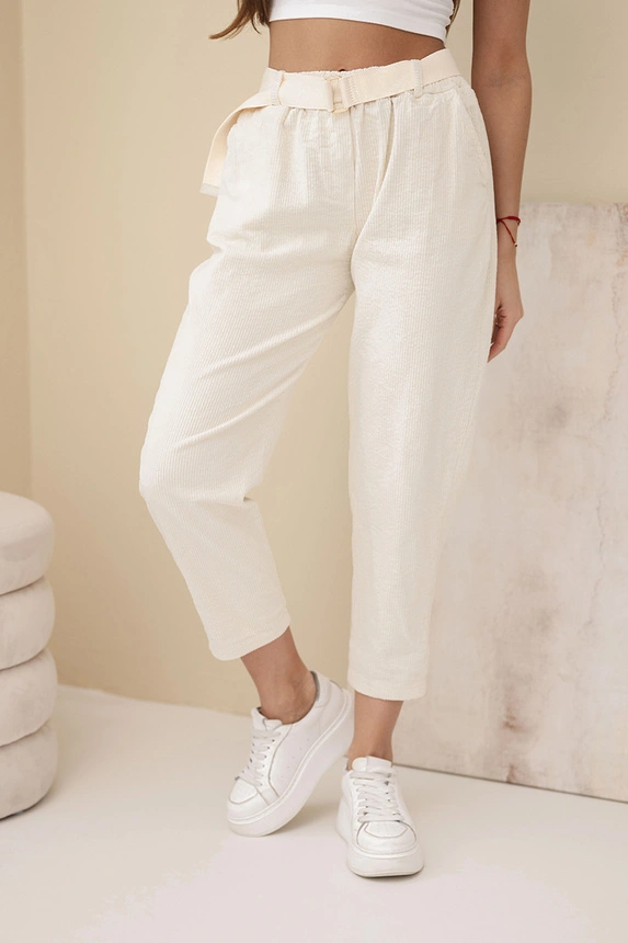 38656_1 Moteriški štrampai su diržu šviesiai bežiniai