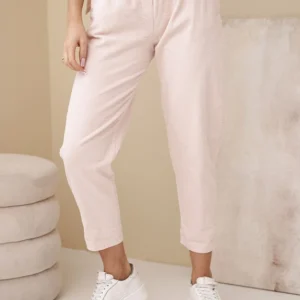 Moteriškos štriko kelnės su diržu tamsiai