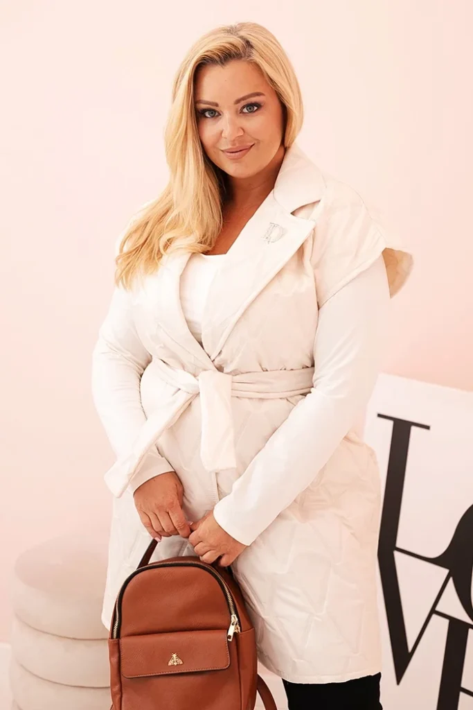 lit pm moteriska plus size pamusaluota liemene su dirzu ir apykakle sviesiai smeline 33945 3