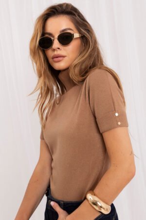 Megztinis trumpomis rankovėmis model 230894 Italy Moda